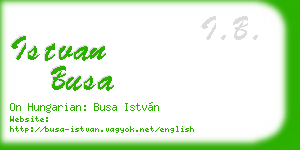 istvan busa business card