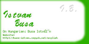 istvan busa business card